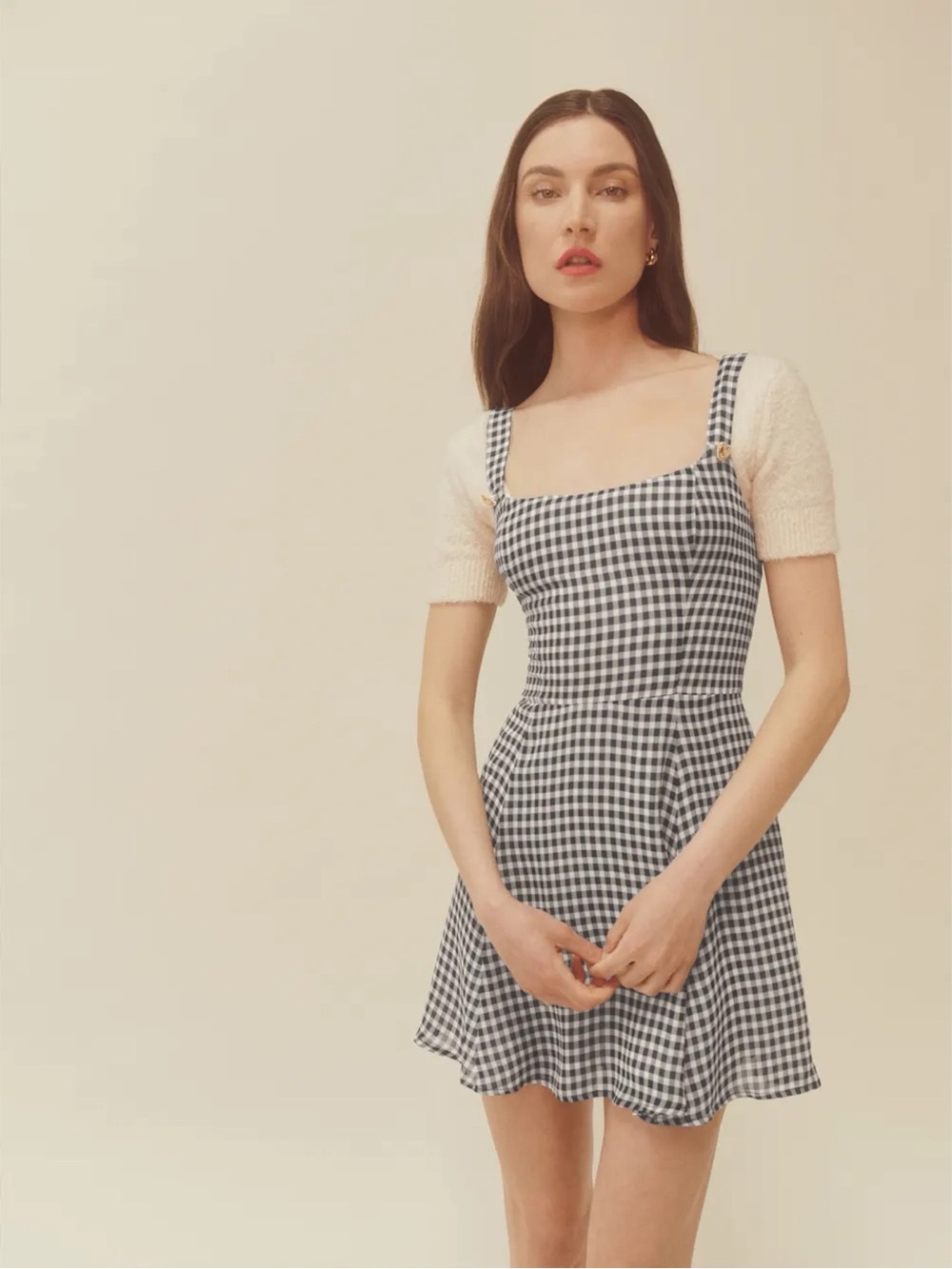 Reformation Tai Dress in April Check